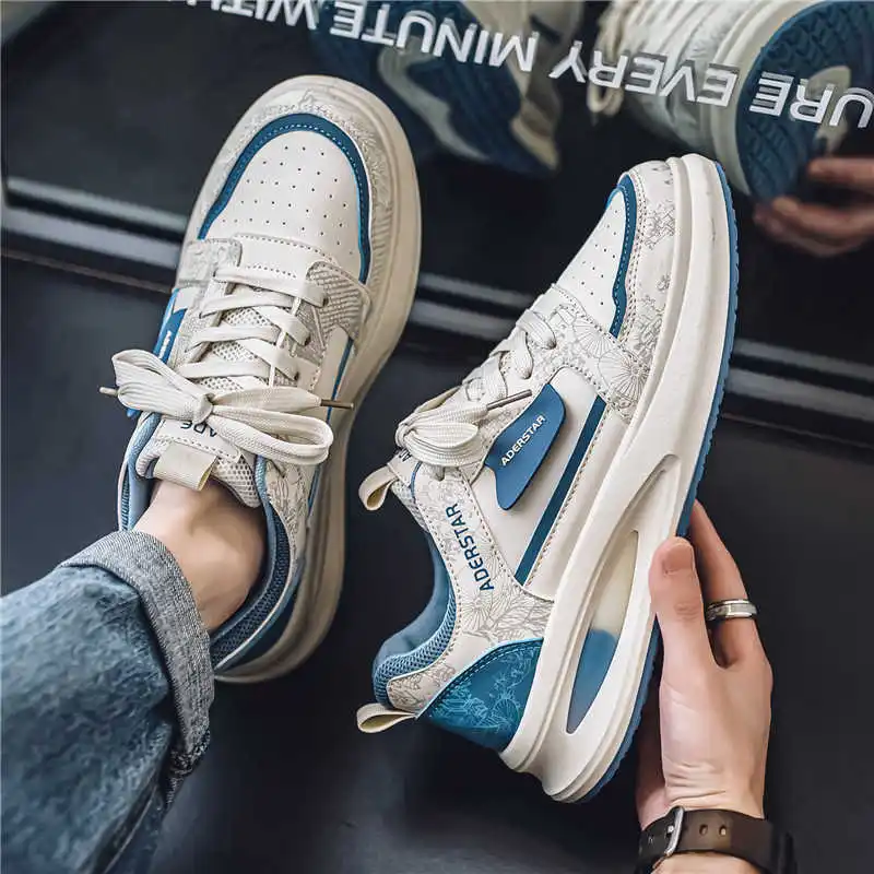 Męskie sneakersy na platformie podwyższające wzrost, wiosenne mokasyny, czarne buty szkolne, codzienne męskie tenisówki sportowe, stylizacja sabot, przytulne.