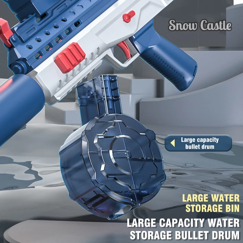 2023 Electric Water Gun Simulation Flame Fire Light Automatic Splash Spray Shooting Toy Summer Outdoor Water Game Toys for Kids