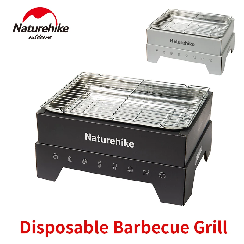 

Naturehike Outdoor Disposable BBQ Grill Portable for Camping Picnic Barbecue Household Stove Set with Charcoal Pan Grill Net