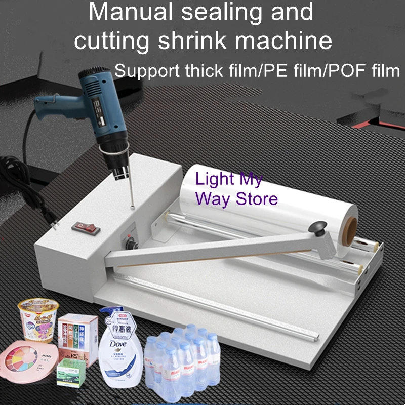 

Semi-automatic heat shrink film packaging machine book make-up manual home sealing machine