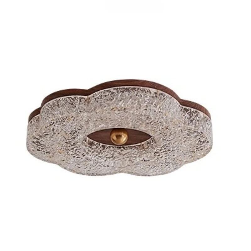 Cloud Resin Ceiling Lights Retro Walnut Color Creative Design Warm Eye Protection Study Master Bedroom Kitchen Woonkamer Decor