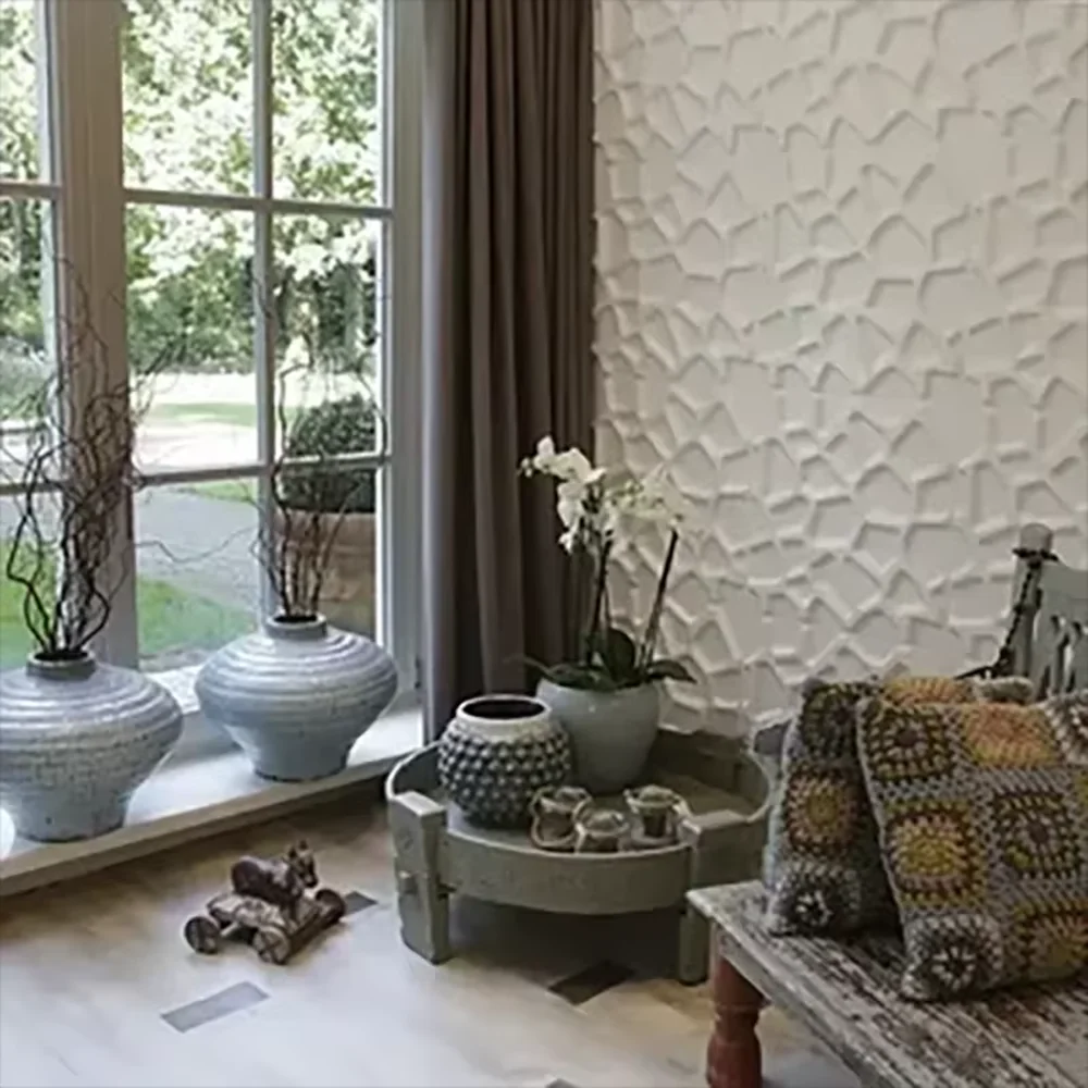 5-20pcs 35x35cm 3D Ceiling Wall Stickers Waterproof Peel & Stick Wallpaper with Anti-Collision Protection for Bedroom Decor