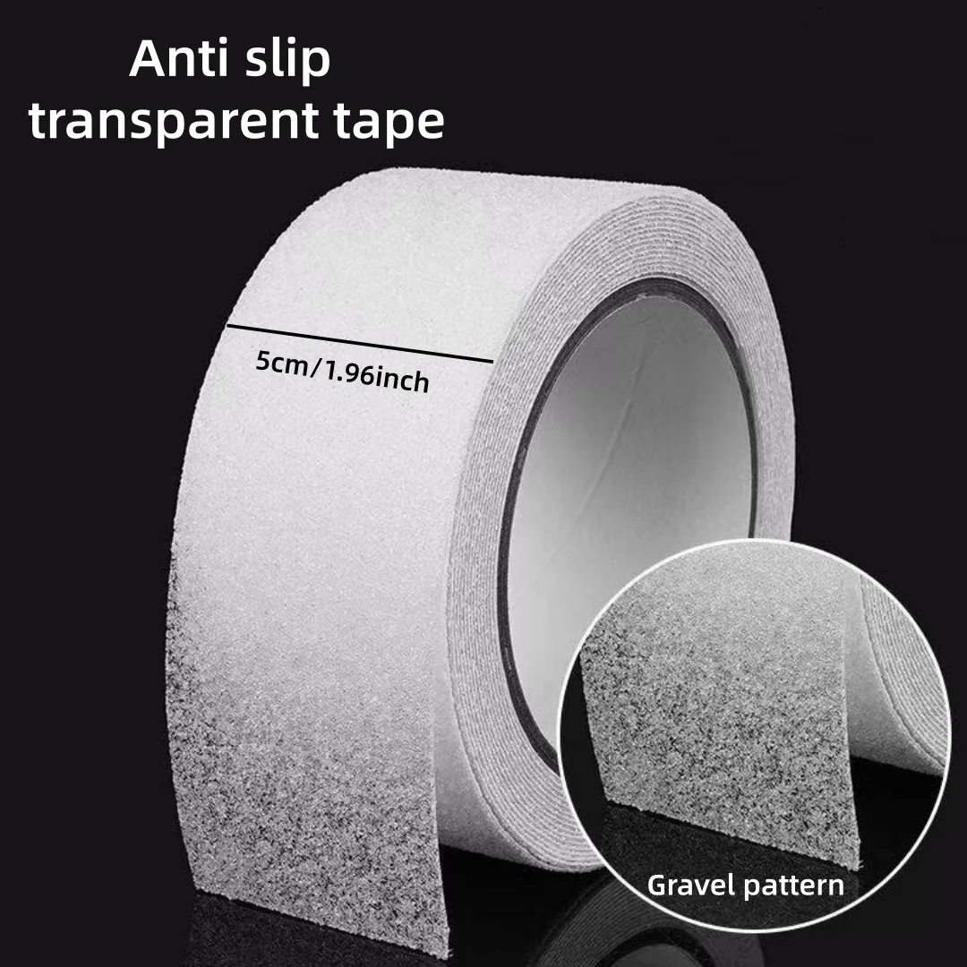 Transparent Anti Slip Tape, Suitable for Bathtubs, Swimming Pools, and Stairs, Wear-Resistant and Durable, Transparent and Soft