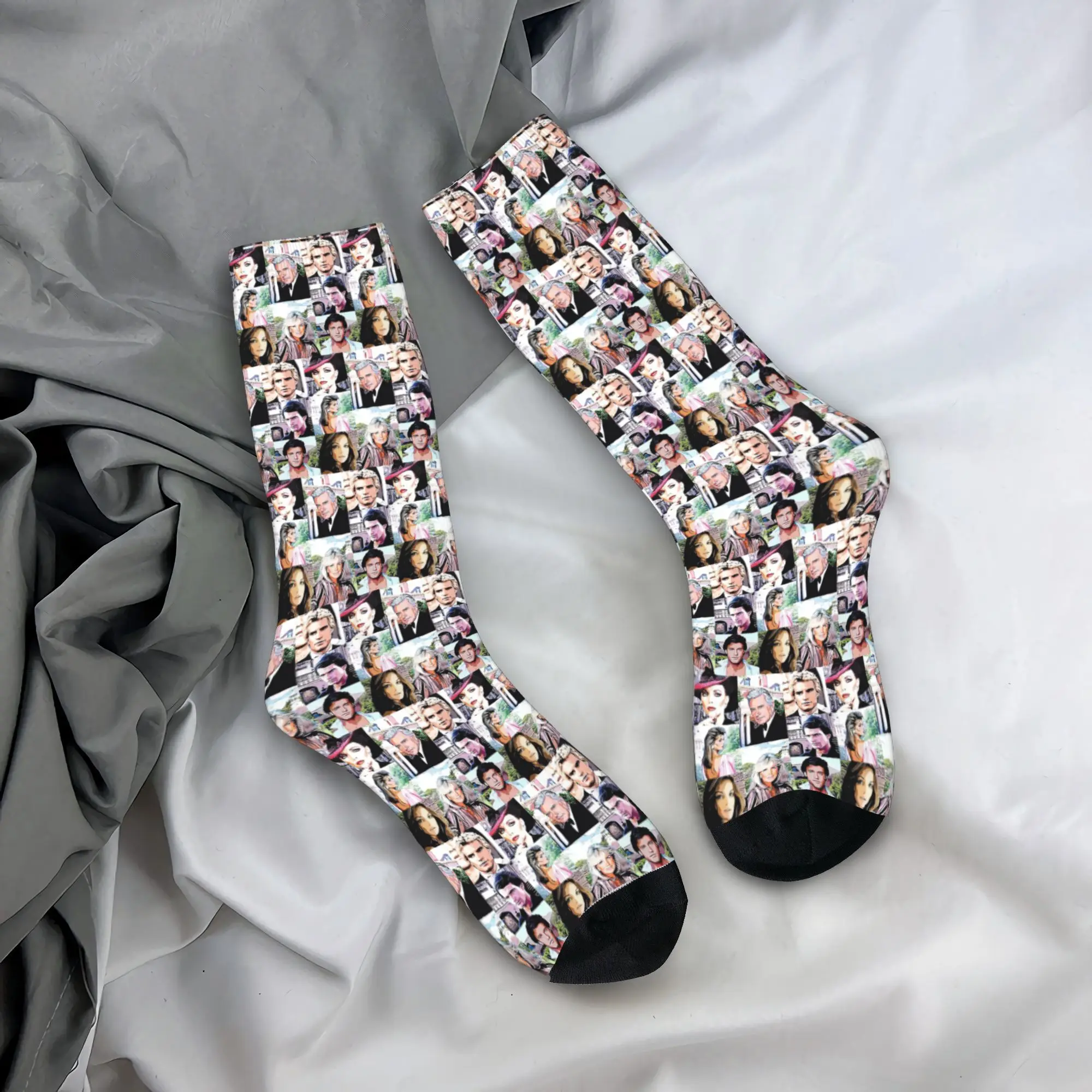 Dynasty - The Carringtons Socks Harajuku Super Soft Stockings All Season Long Socks อุปกรณ์เสริมสำหรับของขวัญคริสต์มาสสำหรับทุกเพศ