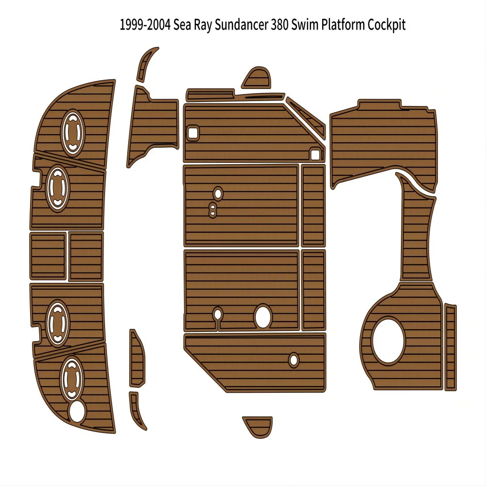 

1999-2004 Sea Ray Sundancer 380 Swim Platform Cockpit Pad Boat EVA Teak Floor SeaDek MarineMat Gatorstep Style Self Adhesive