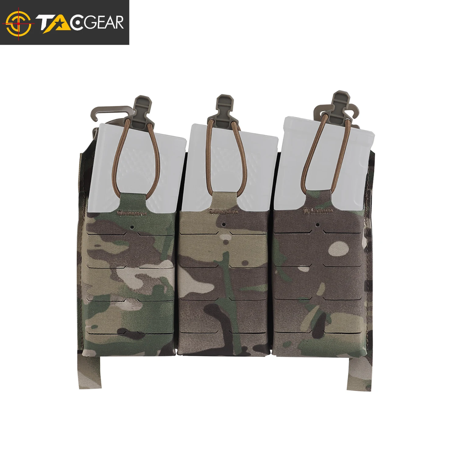 

TACGEAR V5 PC Triple Mag Pouch Plate G-Buckle hook loop Holster Carrier for Rifile 5.56 7.62 Magazine Airsoft AEG GBB