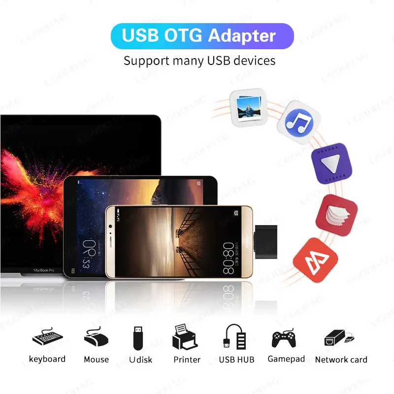 Type C Naar Usb Otg Adapter 2.0 Micro Usb Telefoon Adapter Usbc Smartphone Laptops Usb Muis Gamepad Flash Disk otg Plug