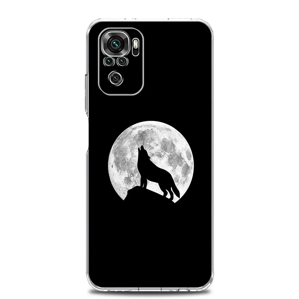 Phone Case For Xiaomi Redmi Note 13 12 5G 9S 9 8 10 11 Pro Plus 4G 9T 13C 12C 10C 9C 9A 7 Pro Clear Cover The Wolf