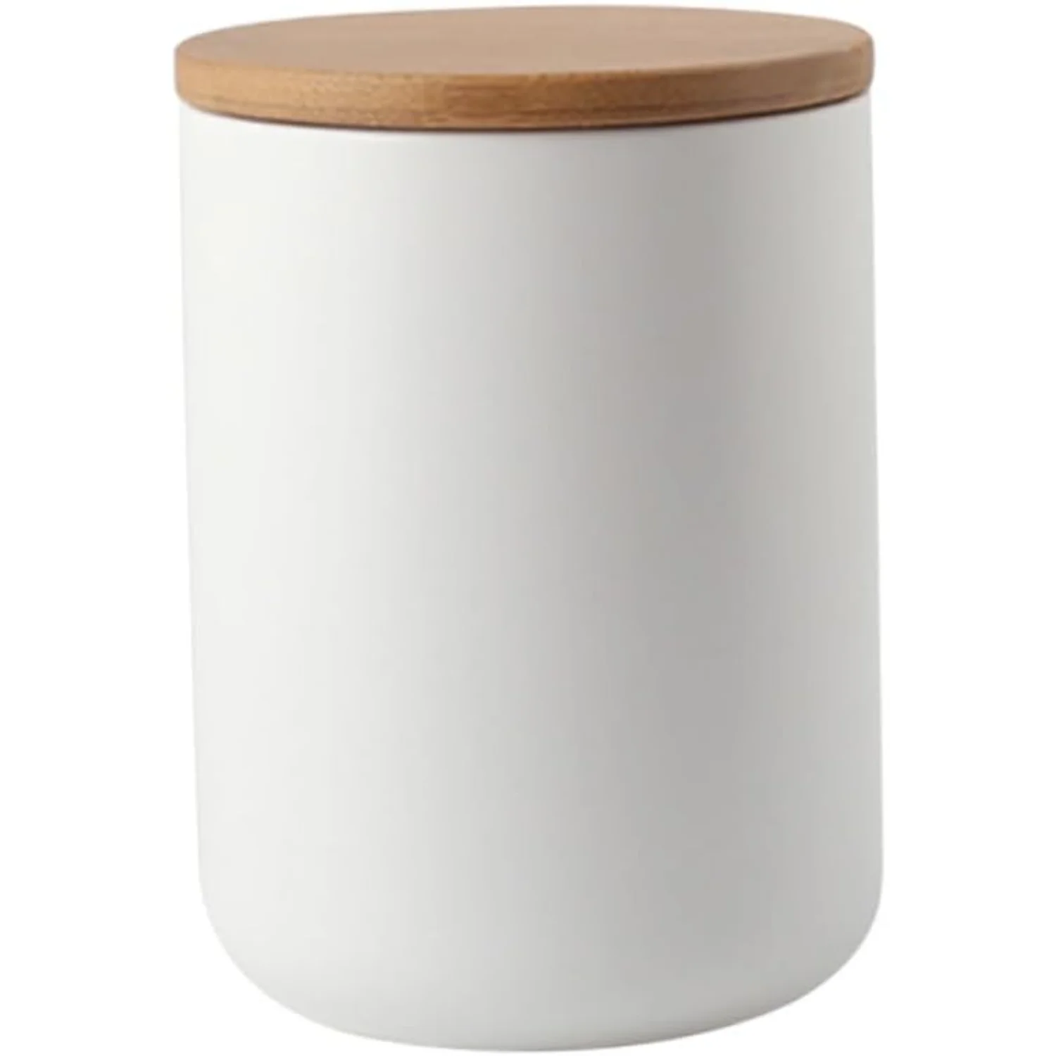 Food  Containers Ceramic Tea Jar Ceramic  Jars Ceramic Jar with Lid Ceramic Containers Sealed Canisters Candy Jar White Wooden C