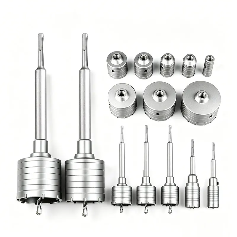 SDS Plus Concrete Wall Hole Saw TCT Carbide Hole Cutter Kit for Brick Cement Air Condition Pipe Drilling Hollow Core Drill Bit