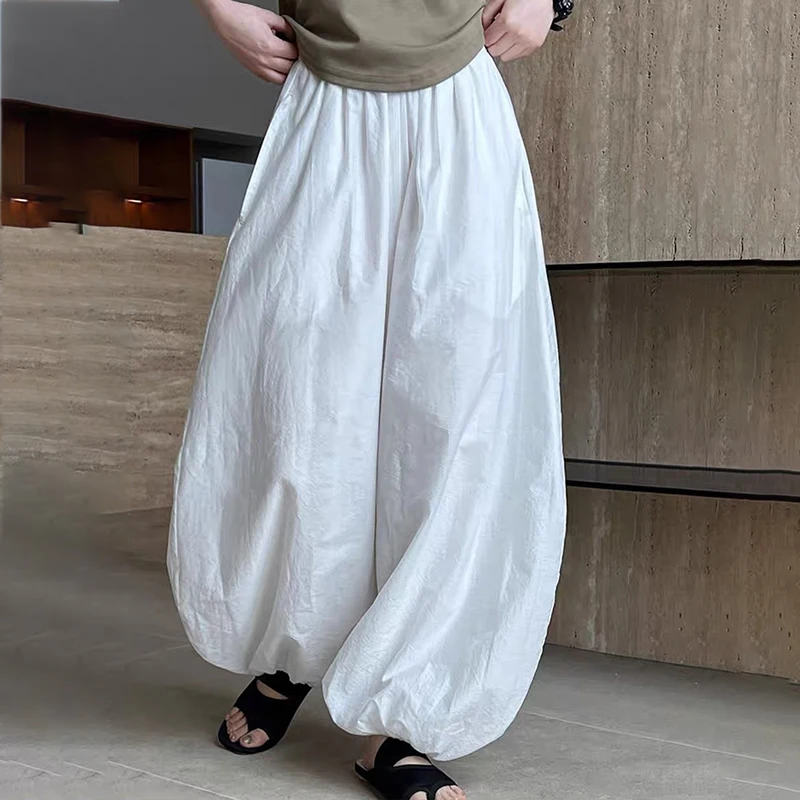 

Tornova Oversize Loose Bloomers Pants For Women Casual Solid Color High Waist Trousers 2025 New Breathable Cotton Wide Leg Pants