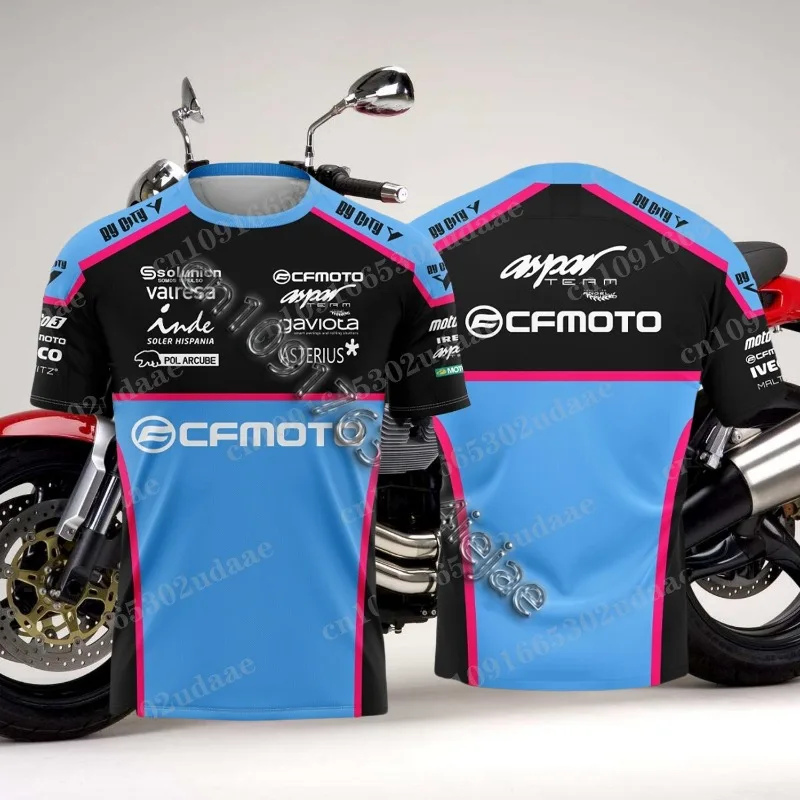 Camiseta de competición de carreras de motos Cfmoto Aspar Team 80 Driver David Fan para hombre, camisetas de verano para mujer, ropa de moda para niños
