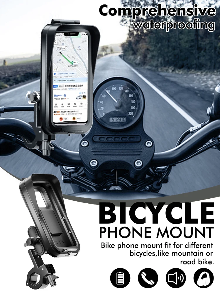 AliExpress NONE Bicycle Motorcycle Cell Phone Waterproof Anti-fog Cell Phone Holder (Single Tube, Suitable for Motorcycles, Bicycles)