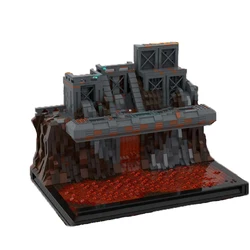 NEW 2459PCS Famous Star Movie MOC modular Duel on Mustafar scene model DIY creative ideas ChildToy Birthday Gift Building Blocks