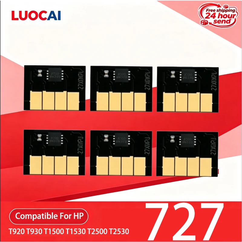 Compatible for HP 727 Cartridge Chip, New Upgrade Replacement Chip for HP DesignJet T920 T930 T1500 T1530 T2500 T2530 Large‑Form