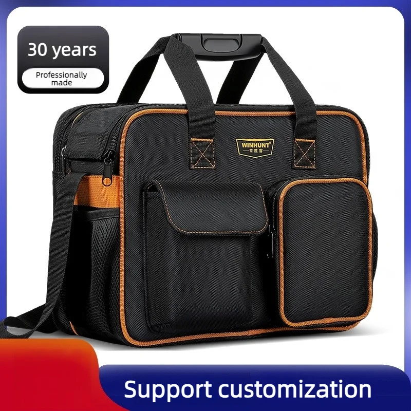 

WINHUNT Multifunction Tool Bag Electrician Repair Canvas Storage Organizer Large Portable Thick Heavy Duty Tool Bag Kit for Home