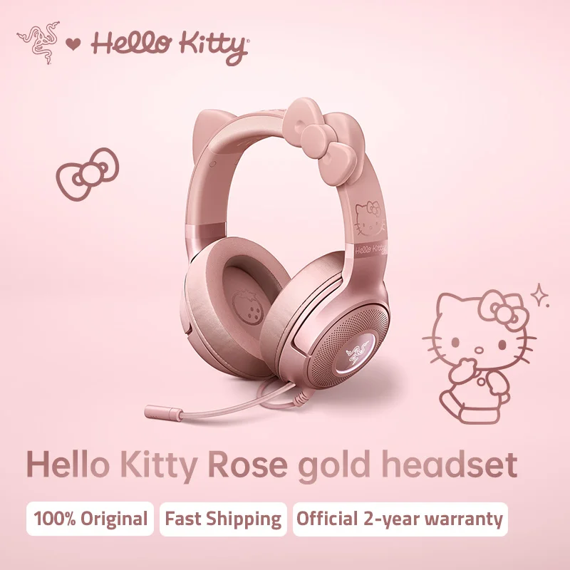 

Razer Sanrio Hello Kitty Limited Edition Rose Gold Over-Ear PC Gaming Headset