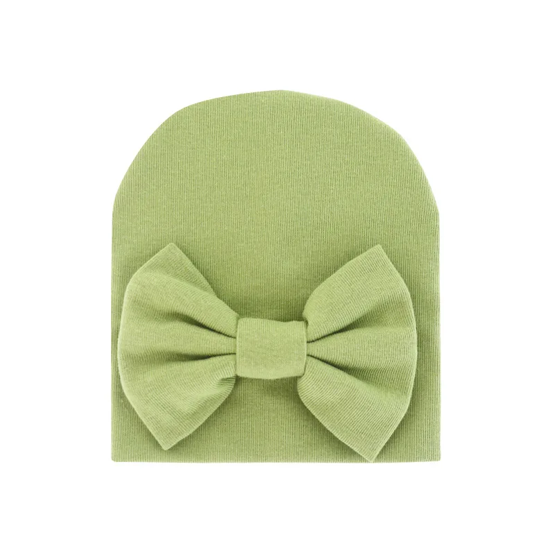 Cute Baby Hat Newborn Beanie Cotton Soft Elastic Baby Cap for Girls Bow Hats Newborn Photography Props Infant Bonnet Accessories