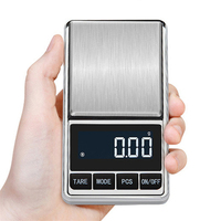 0.01g Electronic Digital Scale Portable Mini Scale Precision Professional Pocket Scale Milligram 500/200G Calibration Weights