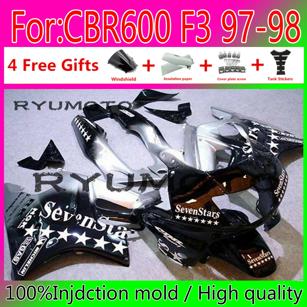 Nuevo carenado de molde de inyección ABS para motocicleta HONDA CBR 600 F3 1997 1998 honda CBR 600 F3 97 98 carenados de carrocería blanco