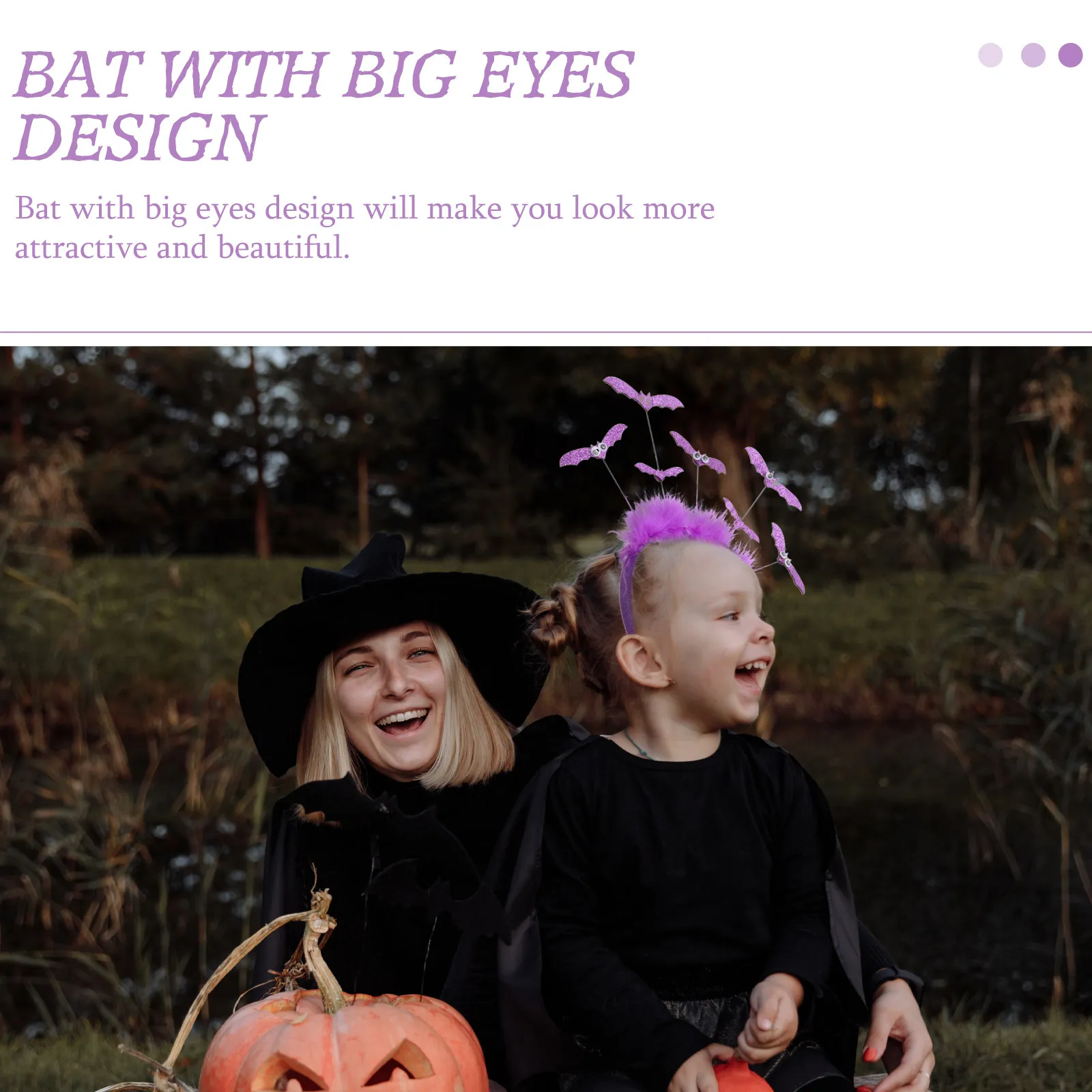 

2Pcs Halloween Bat Hair Band Party Headwear Accessory for Festivals Concerts Christmas Cosplay Event Wear Standard Size