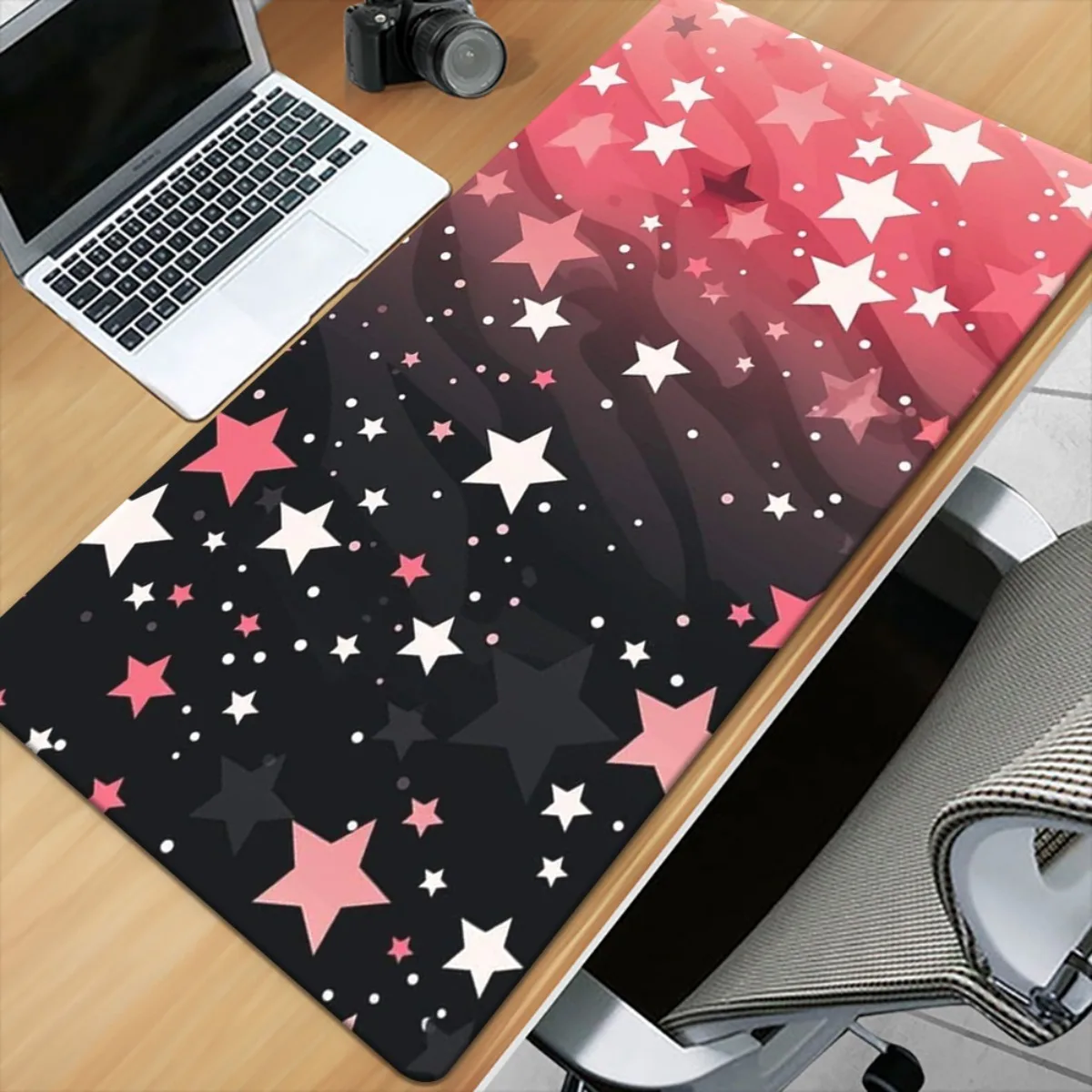 

1pc Rubber Non-Slip Rubber Desk Mat HD Pink Starry Art Pattern Multifunctional Pad for Office Computer Gaming and Friend Gifts
