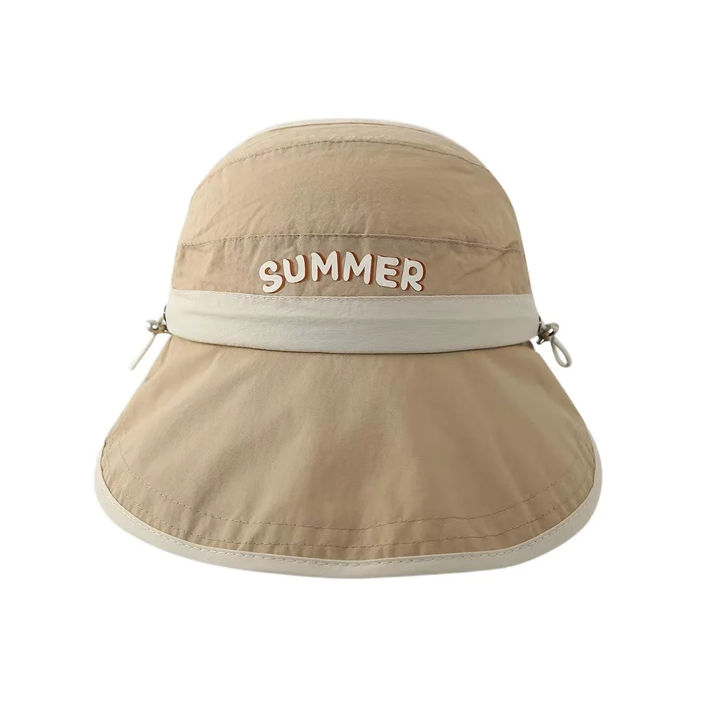 

Soft Big Brim Baby Sun Hat Breathable Quick-dry Kids Empty Top Cap Korean Style Anti UV Children Sunshade Hat Infant