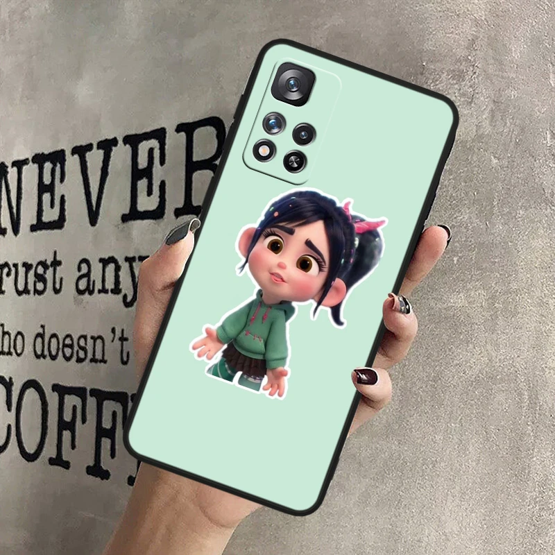 Disney Wreck-It Ralph For Redmi Note 13 12 Turbo 11T 11P 11E 11S 10T 10S 10 9 Pro Plus Max Silicone Black Phone Case