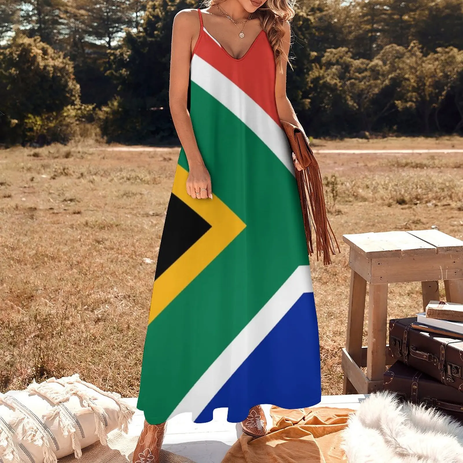 South Africa Flag Sleeveless Dress Woman clothes elegant party dress for women 2023 dresses summer