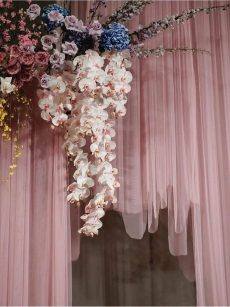 قماش شبكي مخصص عالي الجودة بطول 5 أمتار مع نعومة ومريحة وصديقة للبشرة، يستخدم للفساتين وأقمشة الزفاف