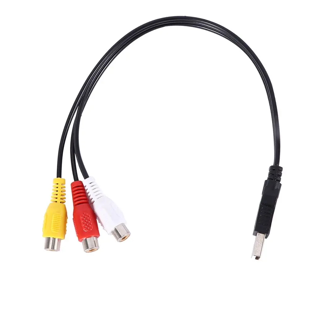 USB 2.0 HDTV wideo telewizyjne Adapter na kabel do konwertera AV przewód USB męski do 3-RCA żeński