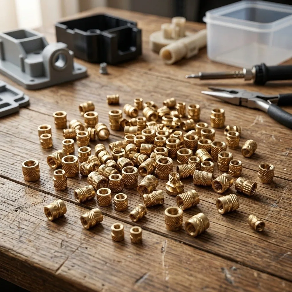 M2 M8 Insert Kit Brass Heat Set Inserts For Reliable Plastic Assembly High Thermal Conductivity Resistant To Loosening