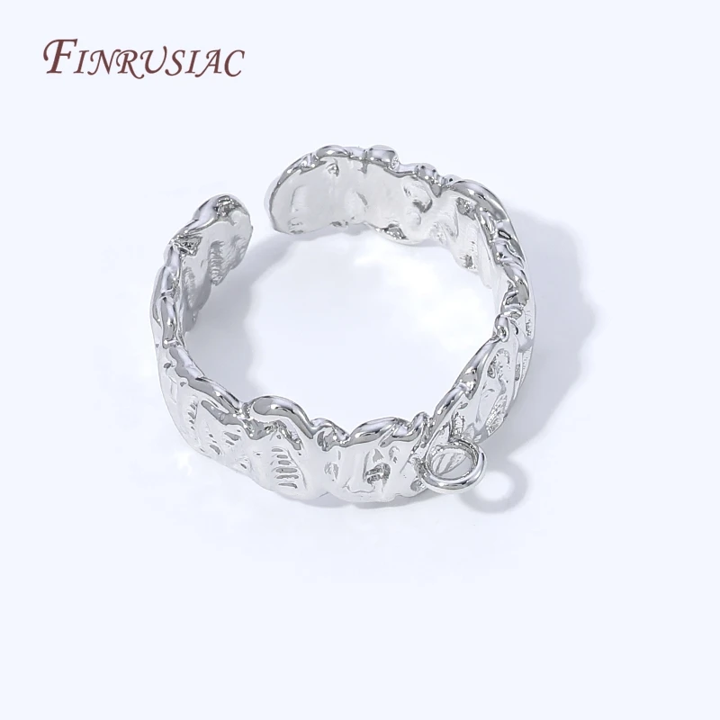 18K金メッキオープンアジャスタブルリングブランクベース、真 - Ring Set Adjustable のレビューと価格