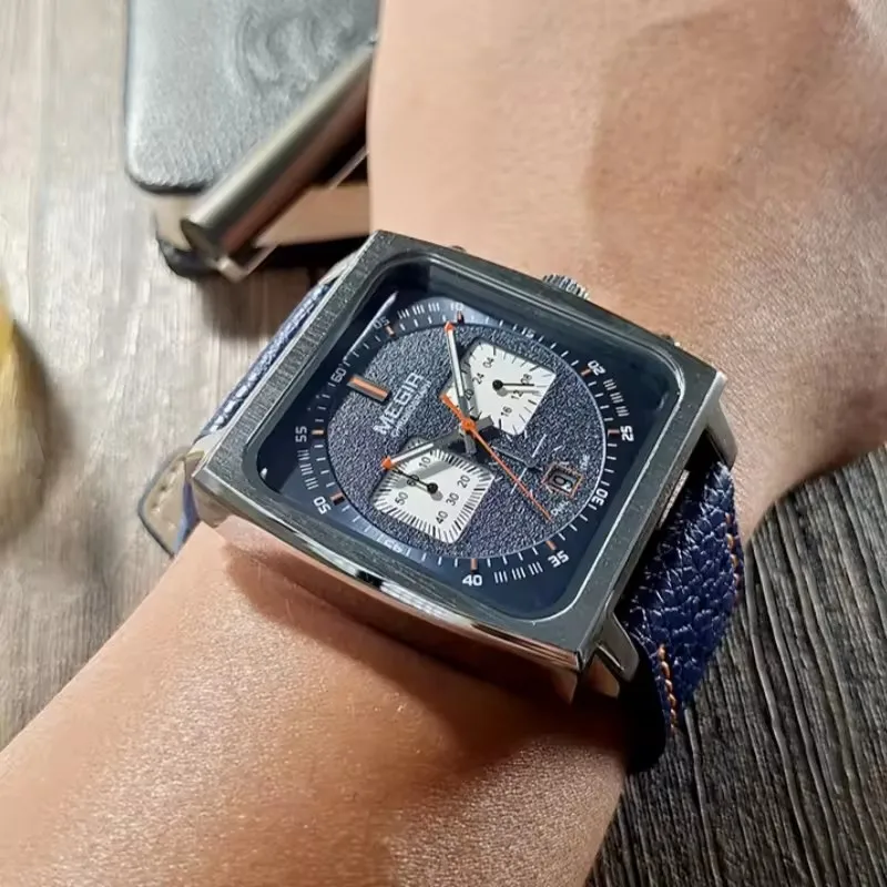 MEGIR 2182 Fashion Quartz Watches for Man Multifunction Chronograph Calendar Waterproof Sport Casual Men Wristwatch reloj hombre