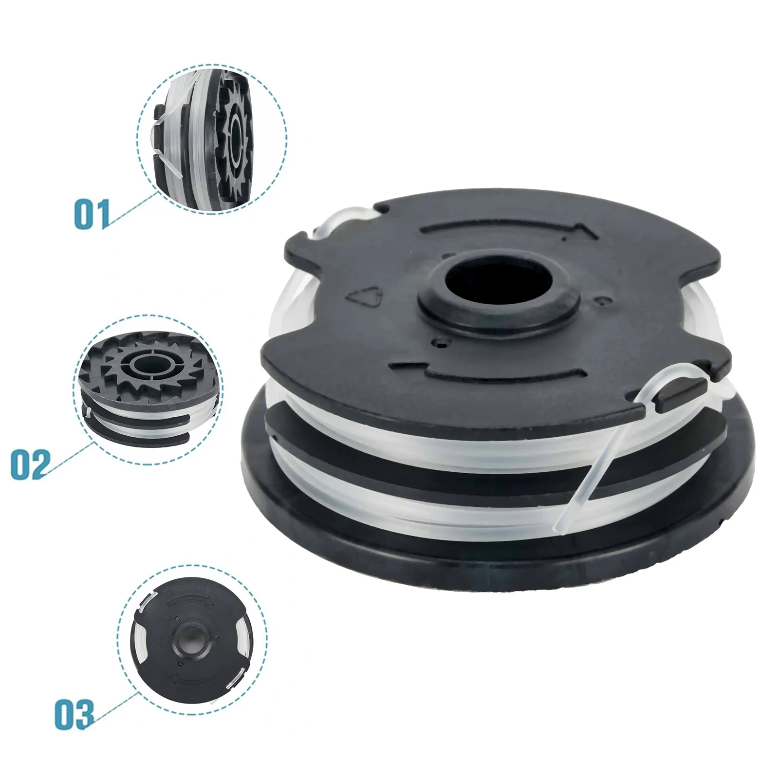 

Spiral Design Thread Spools for Parkside Cordless Trimmer Models For PRTA 20Li A1 B2 C3 Auto Feed for Trimming