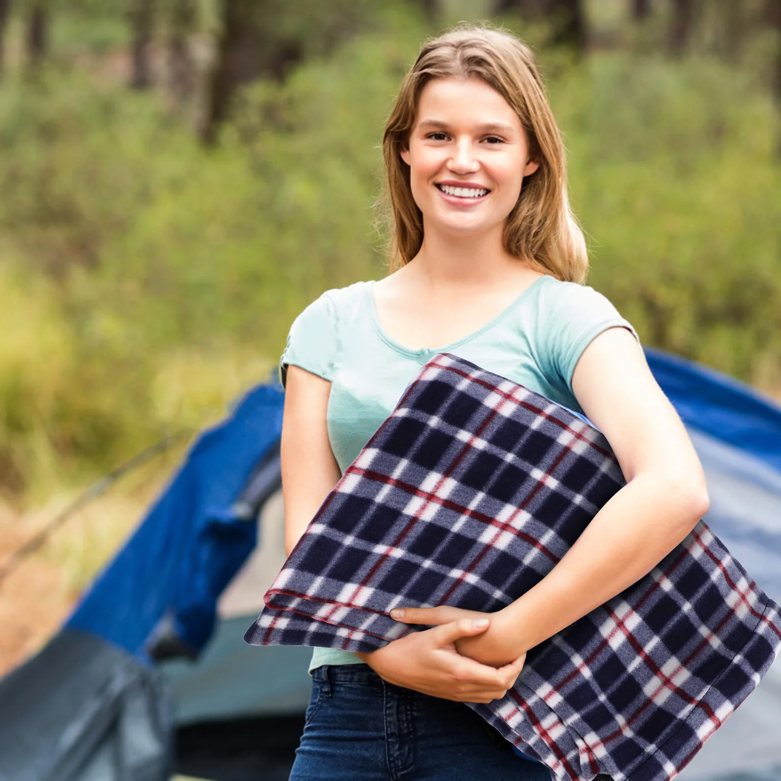 

Foldable Lightweight Sleeping Bag Portable Warm Camping Hiking Travel Adult Sack Outdoor Blanket Compact Insulated For Picnic