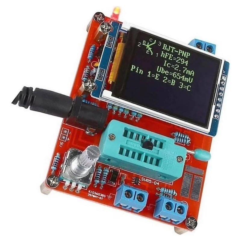 SHGO GM328 Transistor Tester Capacitance ESR Meter Diode Triode MOSFET Automatic Detection 50V Voltage Frequency PWM