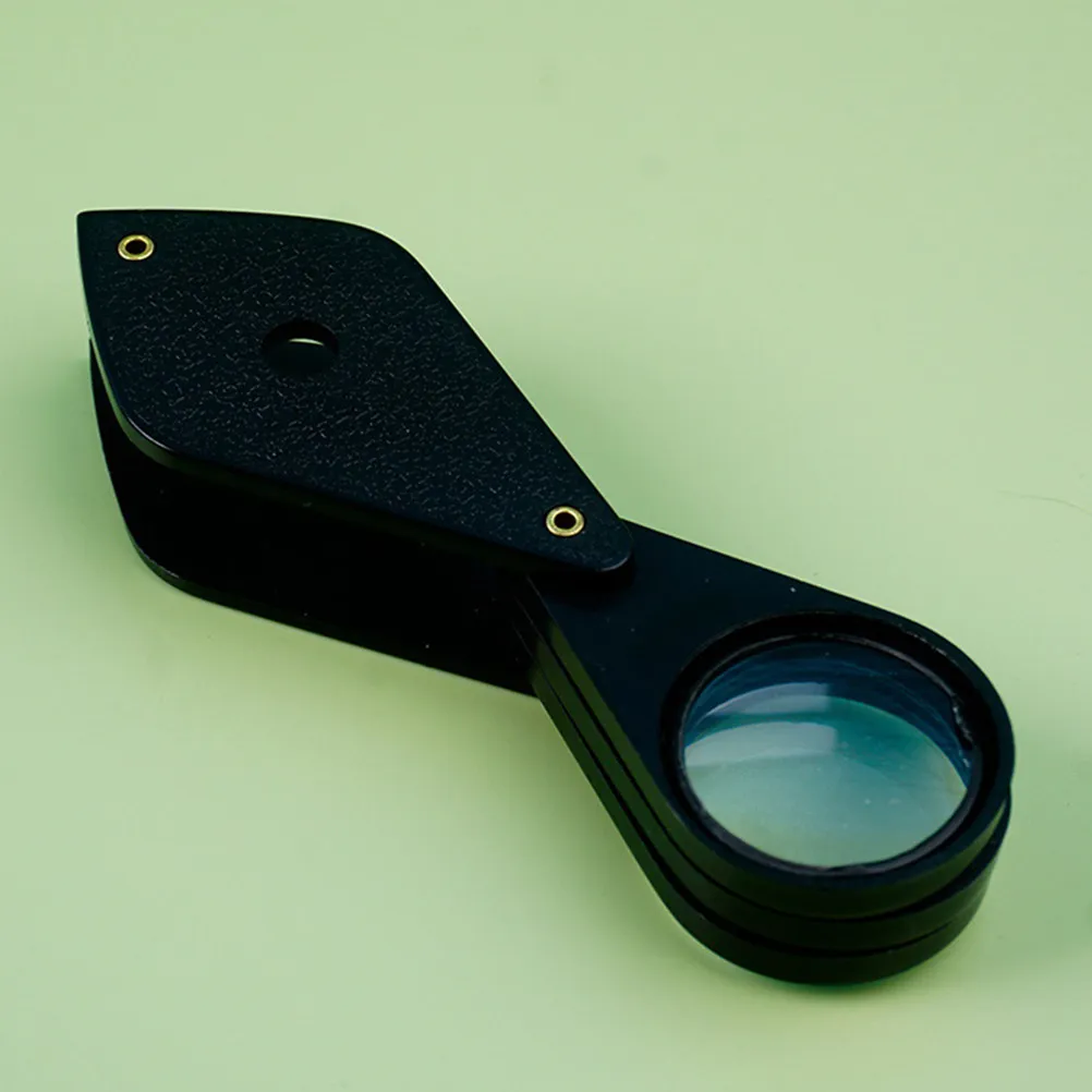 4X Folding Mini Magnifier Acrylic Lightweight Handheld Pocket Magnifier for Reading Books Newspapers Stamps Coins Seniors Kids