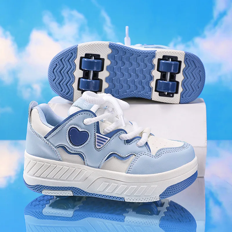 children's-craze-shoes-roller-skates-for-girls-popular-four-wheel-craze-shoes-students'-invisible-skating-shoes-with-wheels