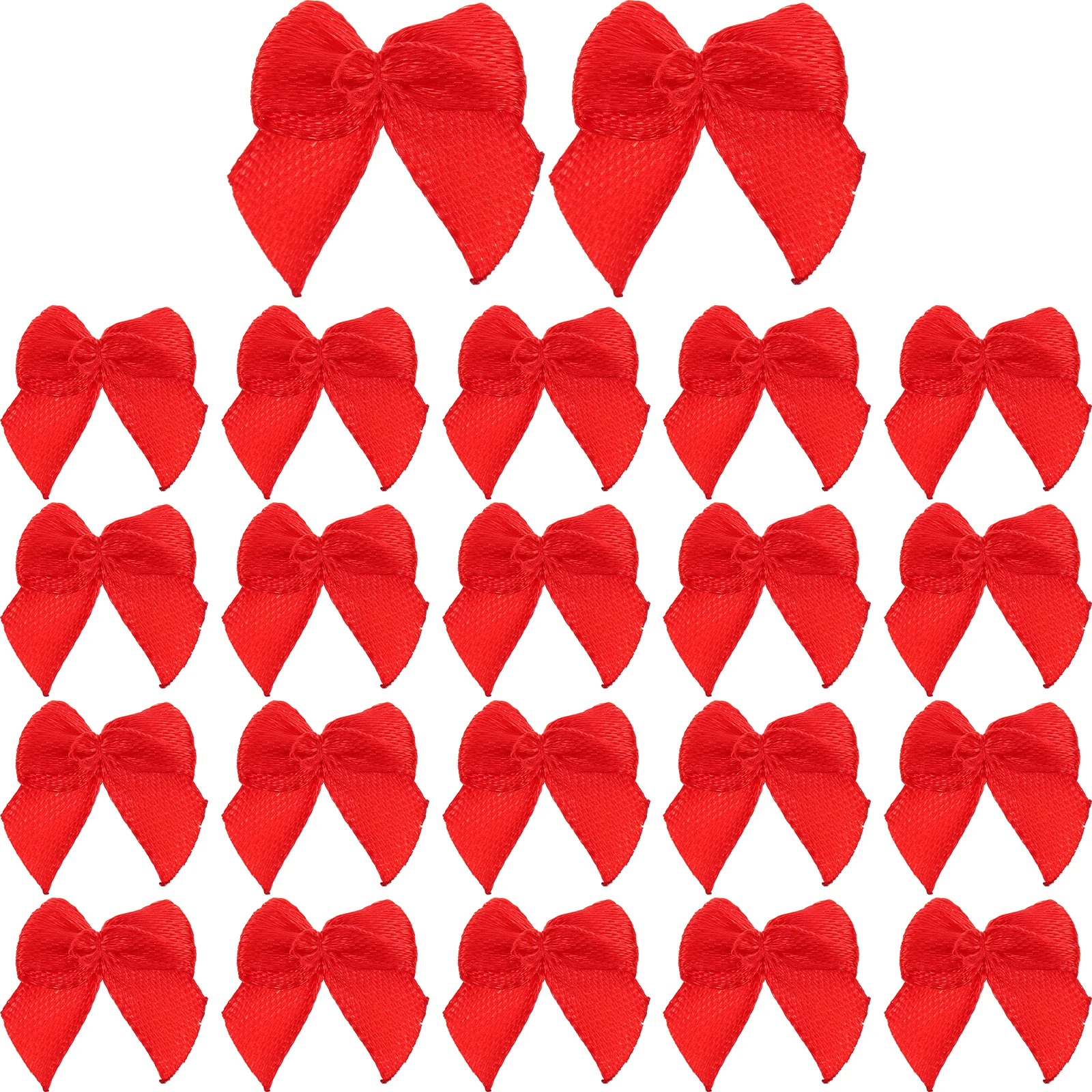 60 uds lazo de mariposa flores pequeñas lazos de cinta roja hechos a mano para niñas accesorios para el cabello cumpleaños Navidad Baby Shower regalo Decoración