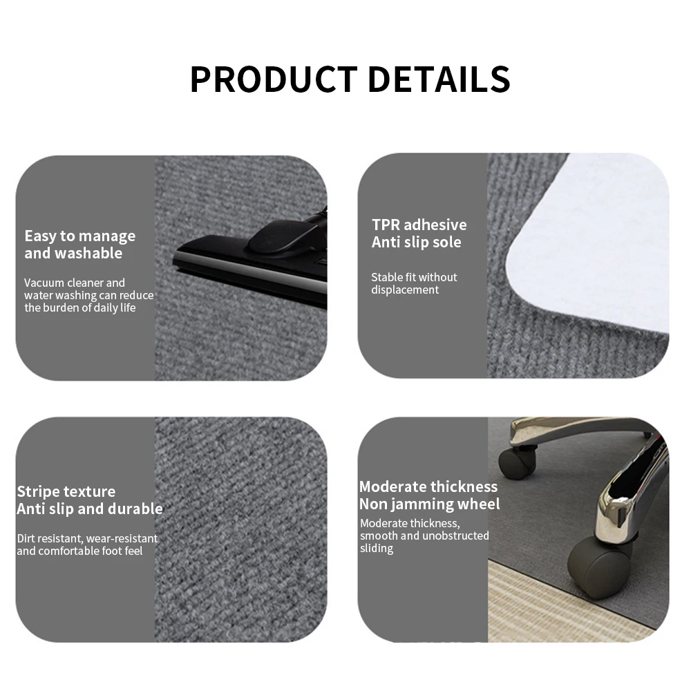 Non-slip office chair mats Non-adhesive non-slip wood protection floor mats Game chair mats Home floor rugs  Gaming Accessories