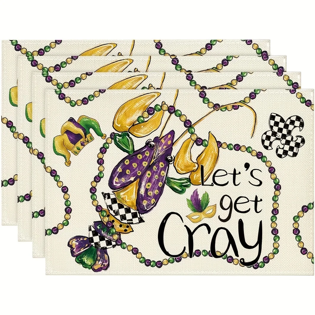 Religious Give Thanks Cross Autumn Leaves Placemats Heat Resistant Stain Proof For Thanksgiving Family Dinner