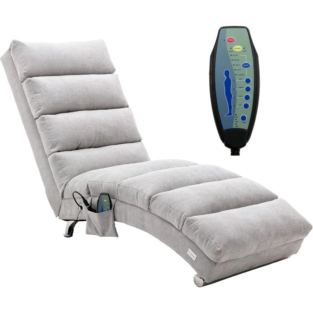 Recliner, Linen Fabric with Massage Feature, Upholstered Casual Sofa for Office Bedroom or Living Room, Power Recliner