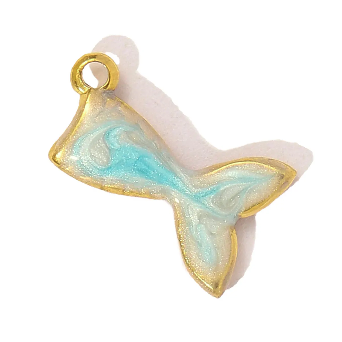 3pcs/Lot Stainless Steel Fish Bone Mermaid Tail Bracelet DIY Charms Women Shell Crab Conch Necklace Pendant Heart Love Jewelry view 3