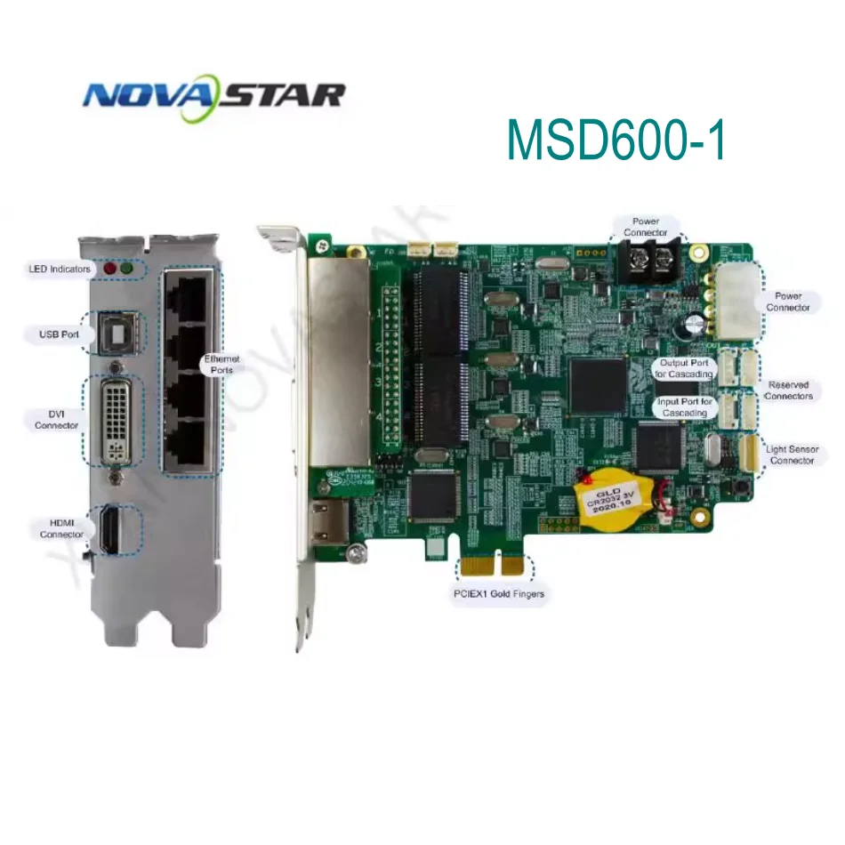 

Indoor and Outddoor LED Display Video Wall Screen Controller Novastar MSD300-1 Control Card MSD600-1 NOVA Sending Card