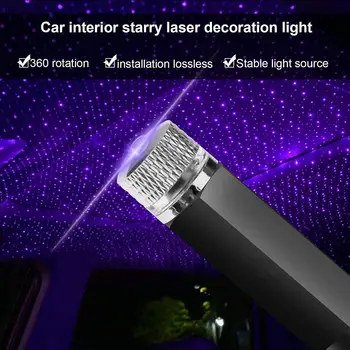 LED hvězdná obloha lampa auto laserové hvězdné střešní světlo 5V USB napájené galaxie hvězdná atmosféra světlo projektorová lampa pro pokoj stropní dekorace 6 nejlepší prodej střešní hvězdné světlo - №6
