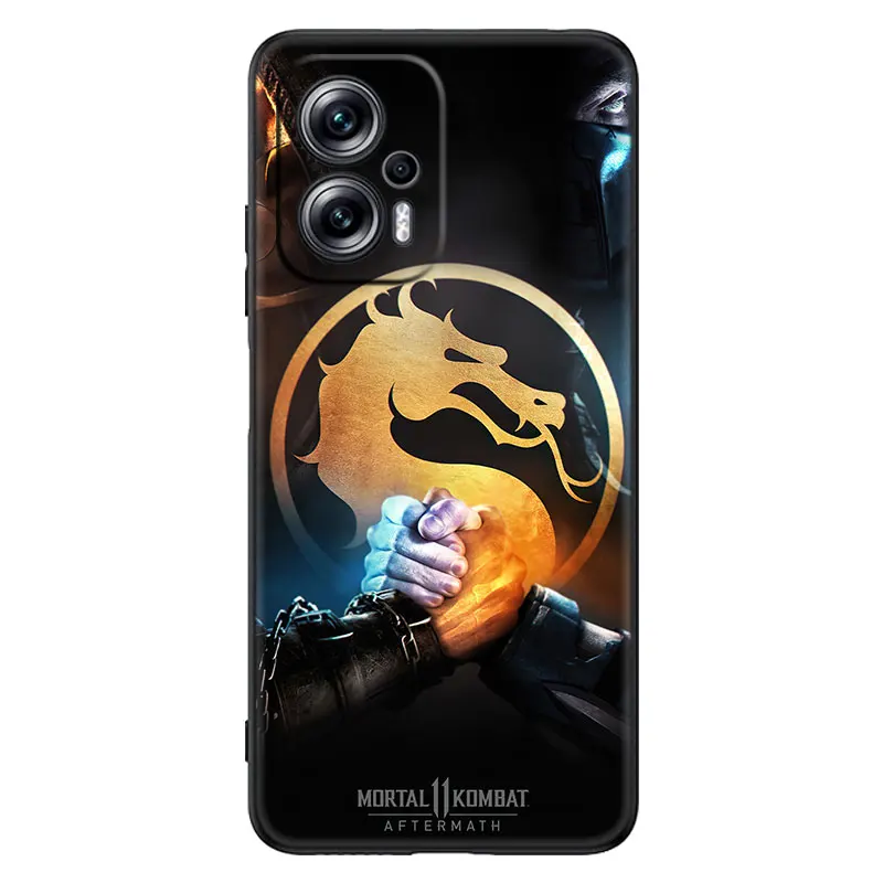 Scorpion Mortal Kombat Black Phone Case For Xiaomi Mi POCO X4 X3 NFC X2 F4 F3 GT 5G C3 C31 C40 F1 M5 M5S M4 M3 M2 F2 Pro Cover