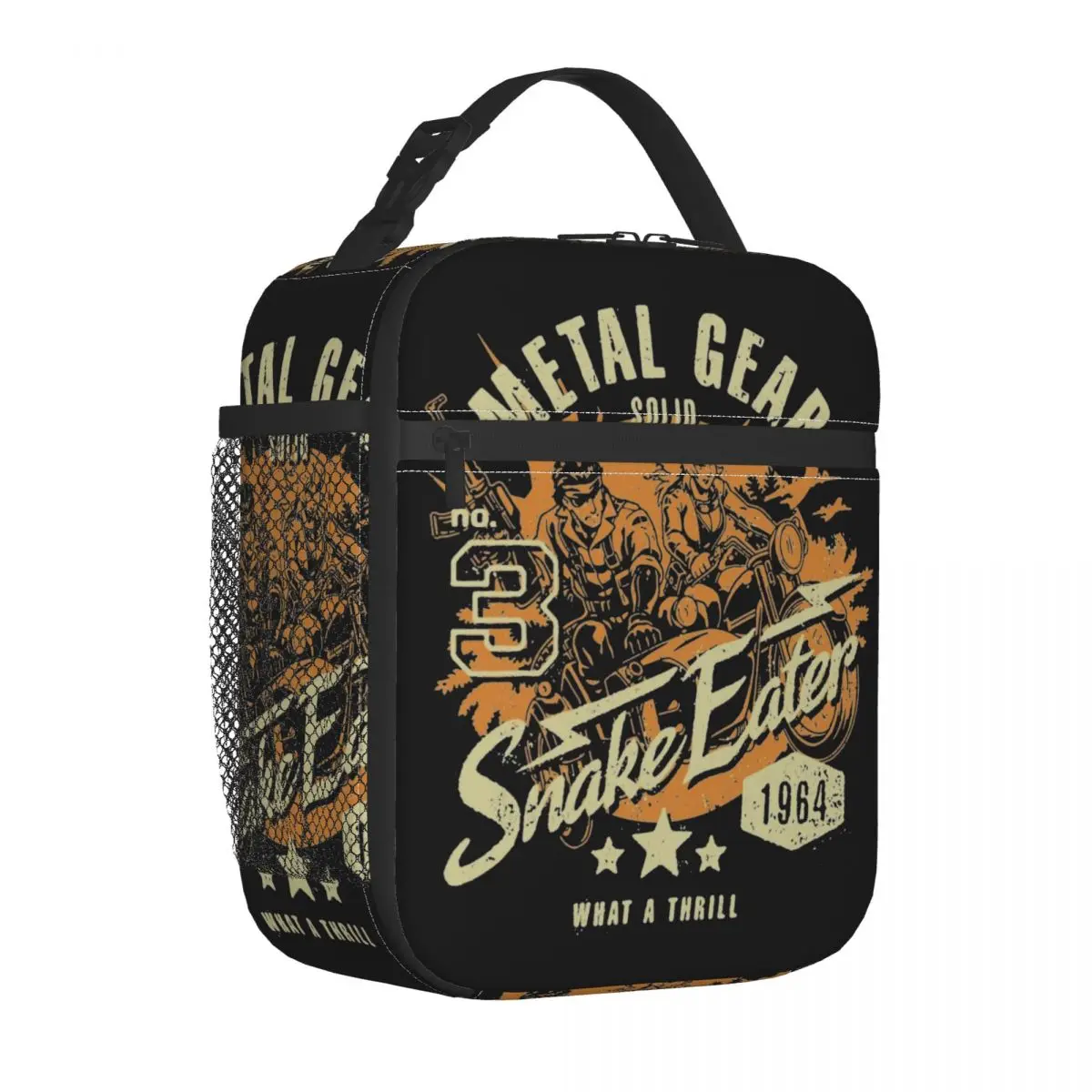 Metal Gear Solid 3 Snake Eater Insulated Lunch Bags Cooler Lunch Container Portable Lunch Box Tote Food Bag Beach Travel