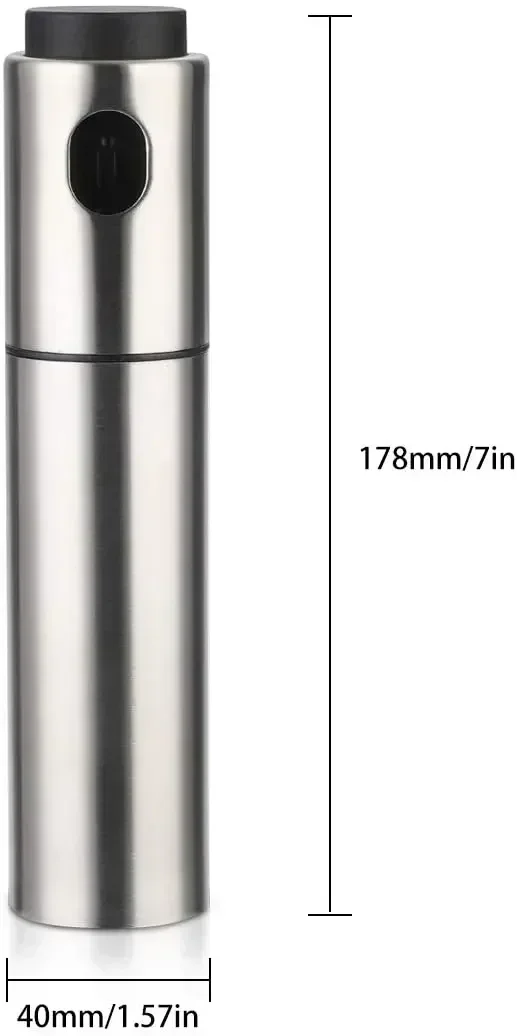 100ML 304 Stainless Steel BBQ Olive Oil Spray Diffuser For Kitchen Dispenser Bottle Squirt Container Vinegar Fuel Injection Pot