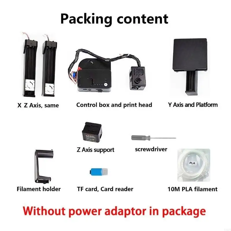 Impresora 3D portátil Y88B para principiantes FDM Impresión con conexión USB calefacción rápida y ranura para tarjeta